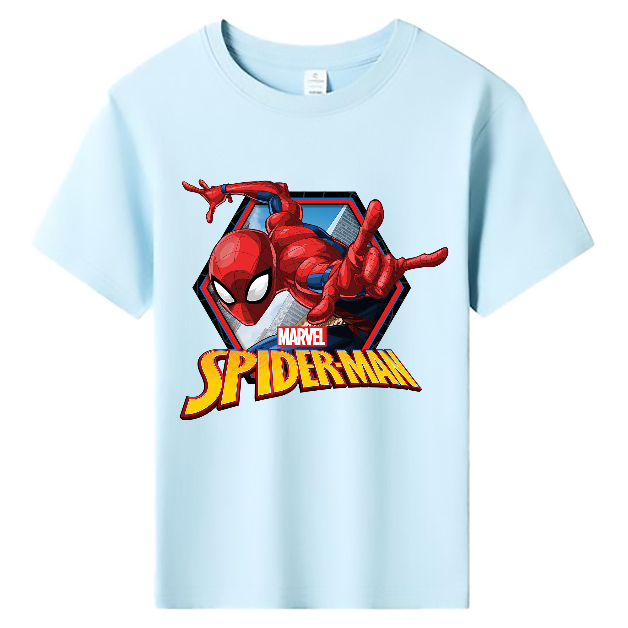 （画像用） Spider Man スパイダーマン 綿100％キッズTシャツ（フロントプリント）